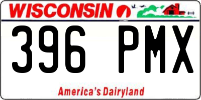 WI license plate 396PMX