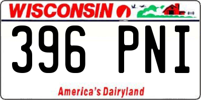 WI license plate 396PNI