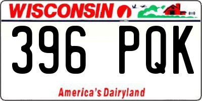 WI license plate 396PQK