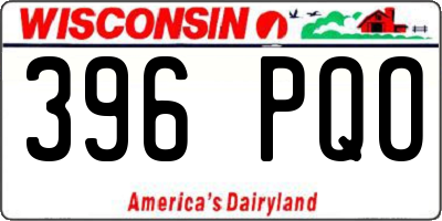 WI license plate 396PQO