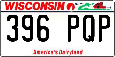 WI license plate 396PQP