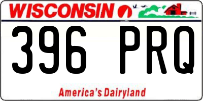 WI license plate 396PRQ