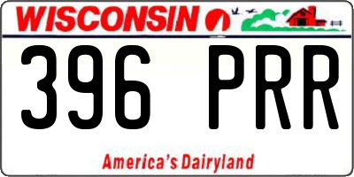 WI license plate 396PRR