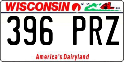WI license plate 396PRZ