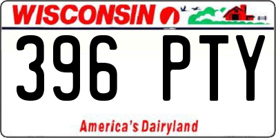 WI license plate 396PTY