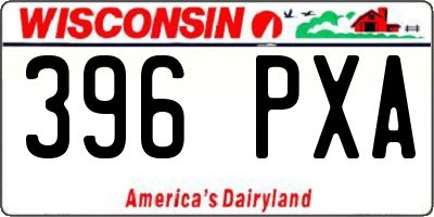 WI license plate 396PXA