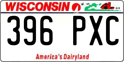 WI license plate 396PXC