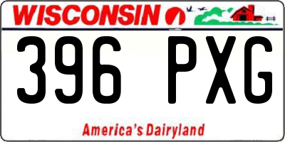 WI license plate 396PXG