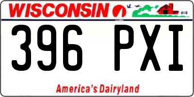 WI license plate 396PXI