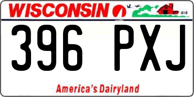 WI license plate 396PXJ