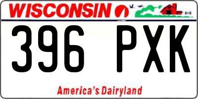 WI license plate 396PXK
