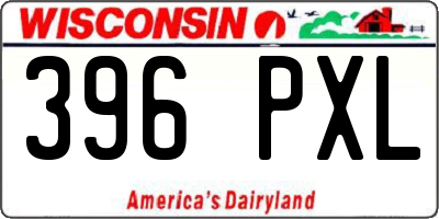WI license plate 396PXL