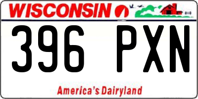 WI license plate 396PXN