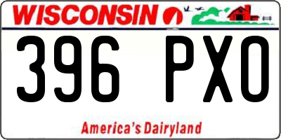 WI license plate 396PXO
