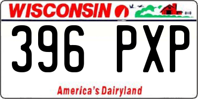 WI license plate 396PXP