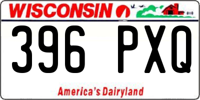 WI license plate 396PXQ
