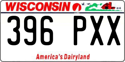 WI license plate 396PXX