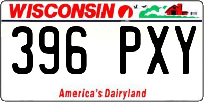 WI license plate 396PXY