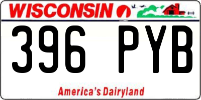 WI license plate 396PYB
