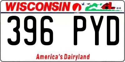 WI license plate 396PYD
