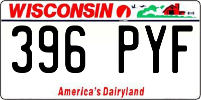 WI license plate 396PYF