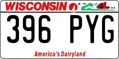 WI license plate 396PYG