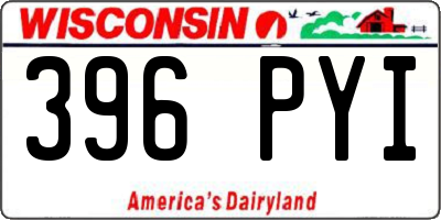 WI license plate 396PYI