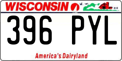 WI license plate 396PYL