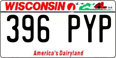 WI license plate 396PYP
