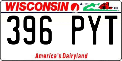 WI license plate 396PYT