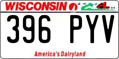 WI license plate 396PYV