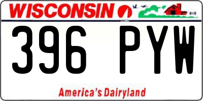 WI license plate 396PYW