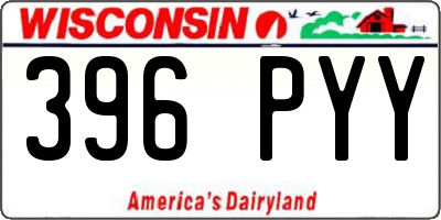 WI license plate 396PYY