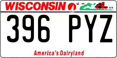 WI license plate 396PYZ