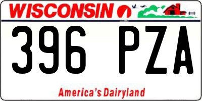 WI license plate 396PZA