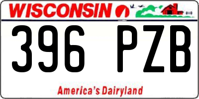 WI license plate 396PZB