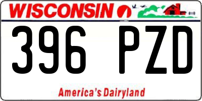 WI license plate 396PZD