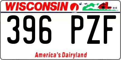 WI license plate 396PZF