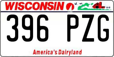 WI license plate 396PZG