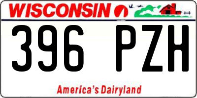 WI license plate 396PZH