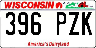 WI license plate 396PZK