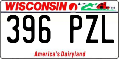 WI license plate 396PZL