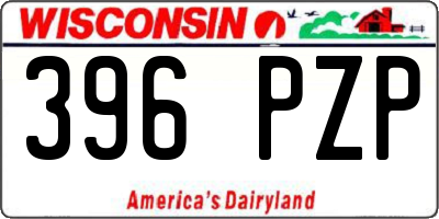 WI license plate 396PZP