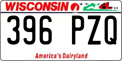 WI license plate 396PZQ