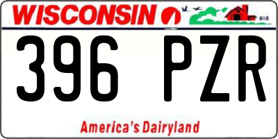 WI license plate 396PZR