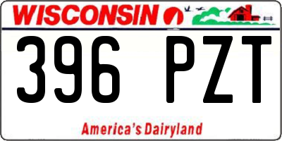 WI license plate 396PZT