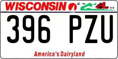 WI license plate 396PZU