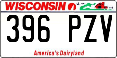 WI license plate 396PZV