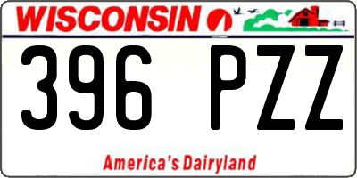 WI license plate 396PZZ