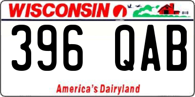 WI license plate 396QAB